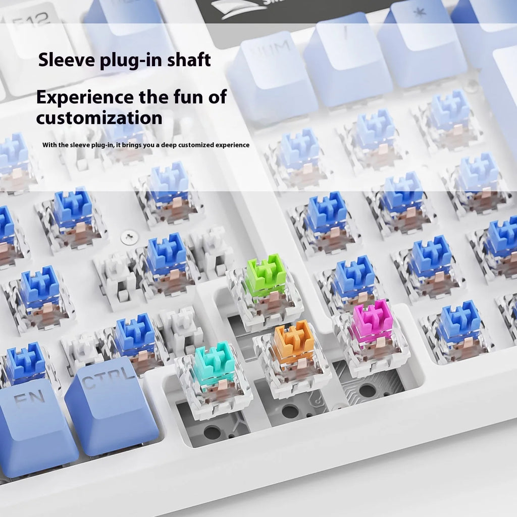 SK15 wired mechanical keyboard with control knob in TKL layout for gaming laptops