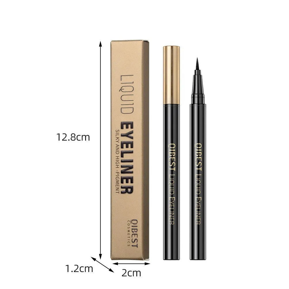 Black liquid eyeliner pen with quick-dry smudge-resistant formula