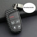 Silicone key protection case for Dodge Chrysler Fiat remote keys in carbon fibre design