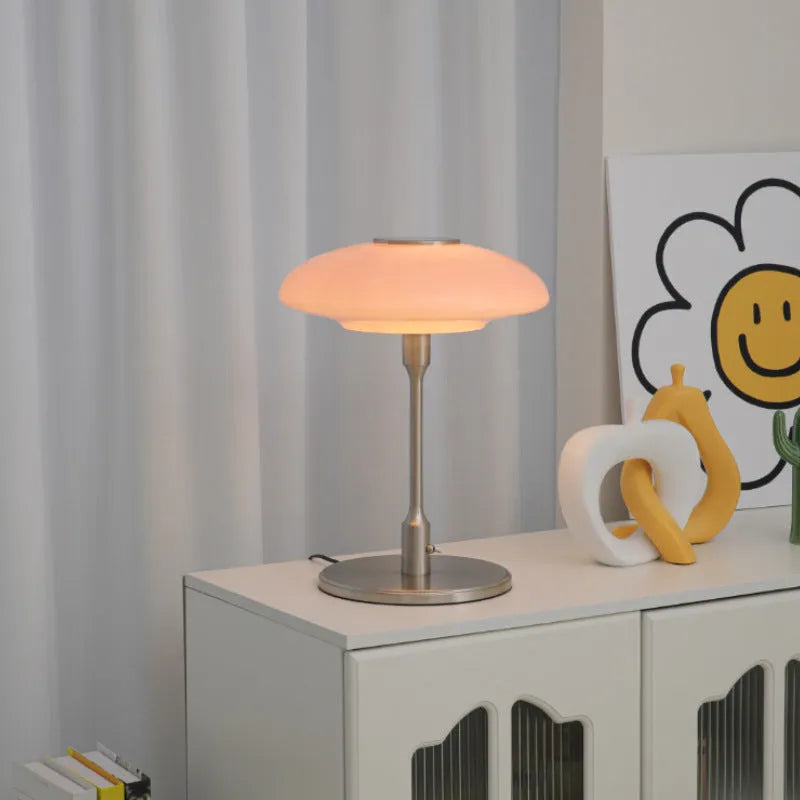Vintage Korean-style nickel-plated bedside lamp in four colour options