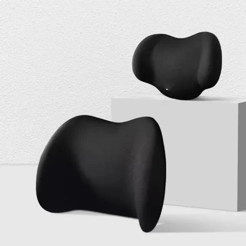 Memory cotton car cushion set in choice of colours for head and back support