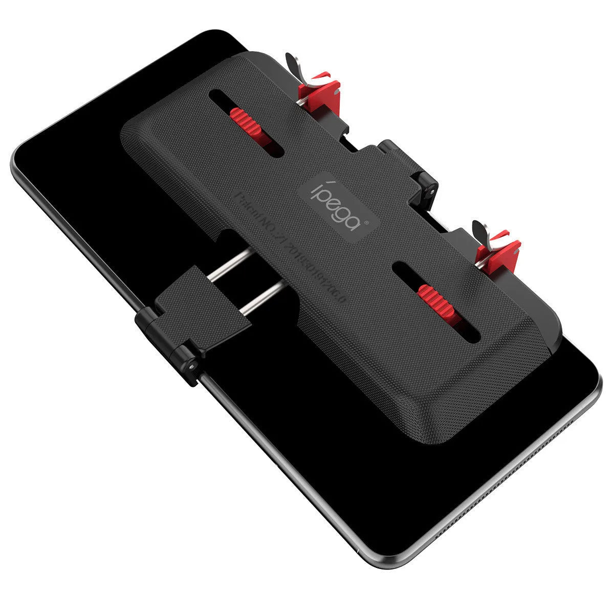 Black adjustable trigger phone gaming grip bracket with telescopic clamp extended