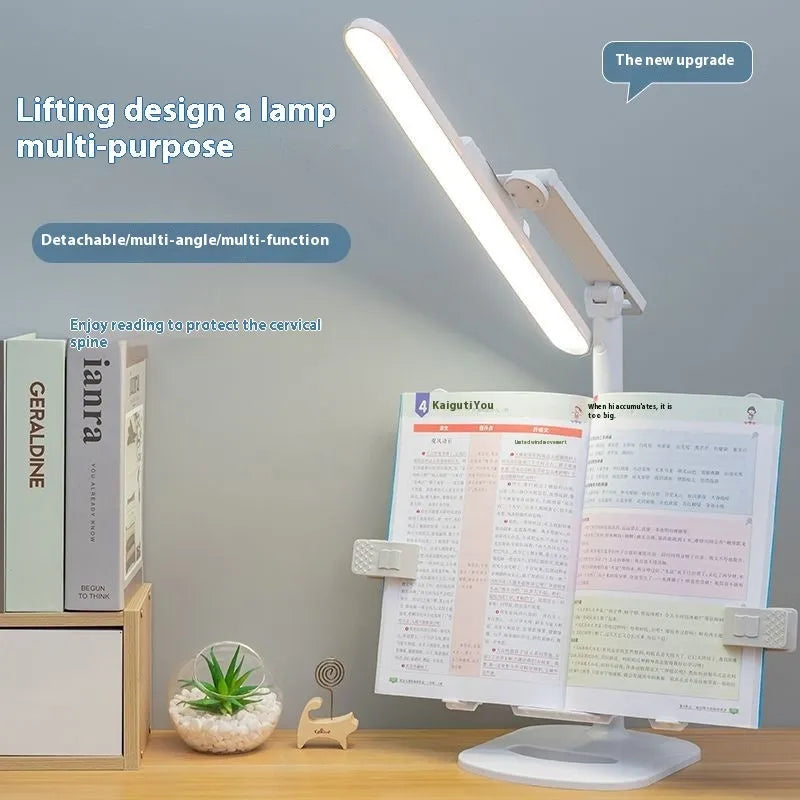 Adjustable reading table lamp with three colour temperature settings and battery operation