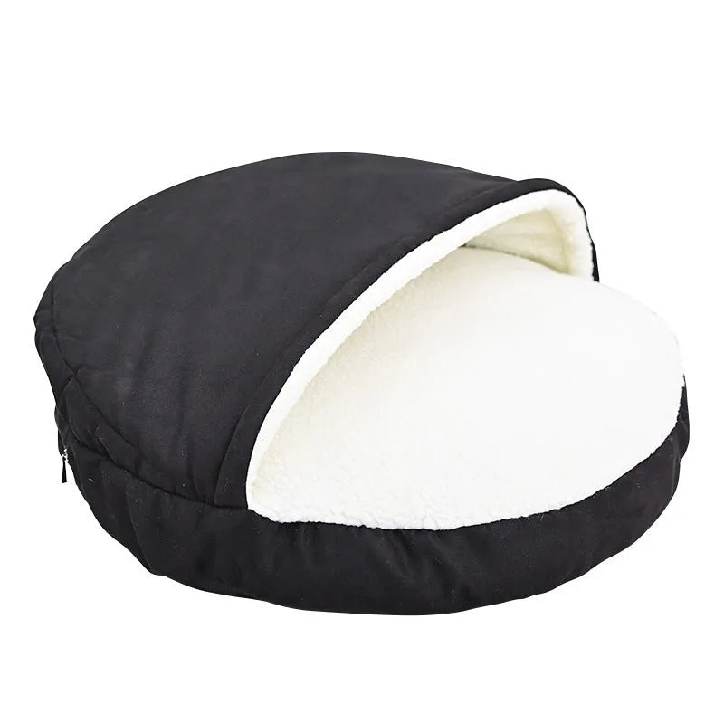 Removable washable cloth dog kennel in brown colour