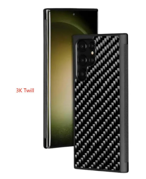 Samsung Galaxy phone case with forged carbon fibre pattern in multiple colour options