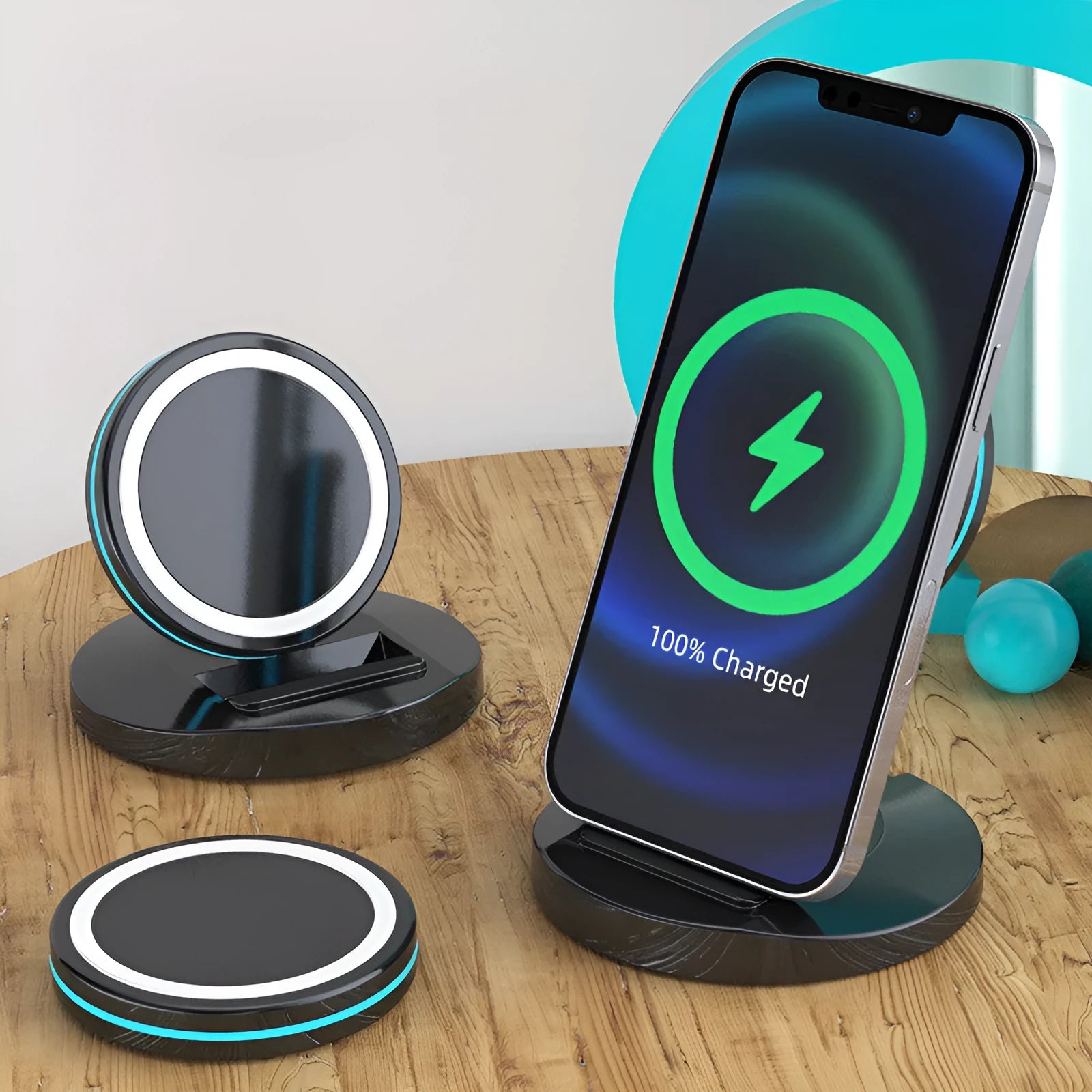 Xinjiasheng foldable magnetic wireless charging stand for iPhone 12 with 3-in-1 functionality