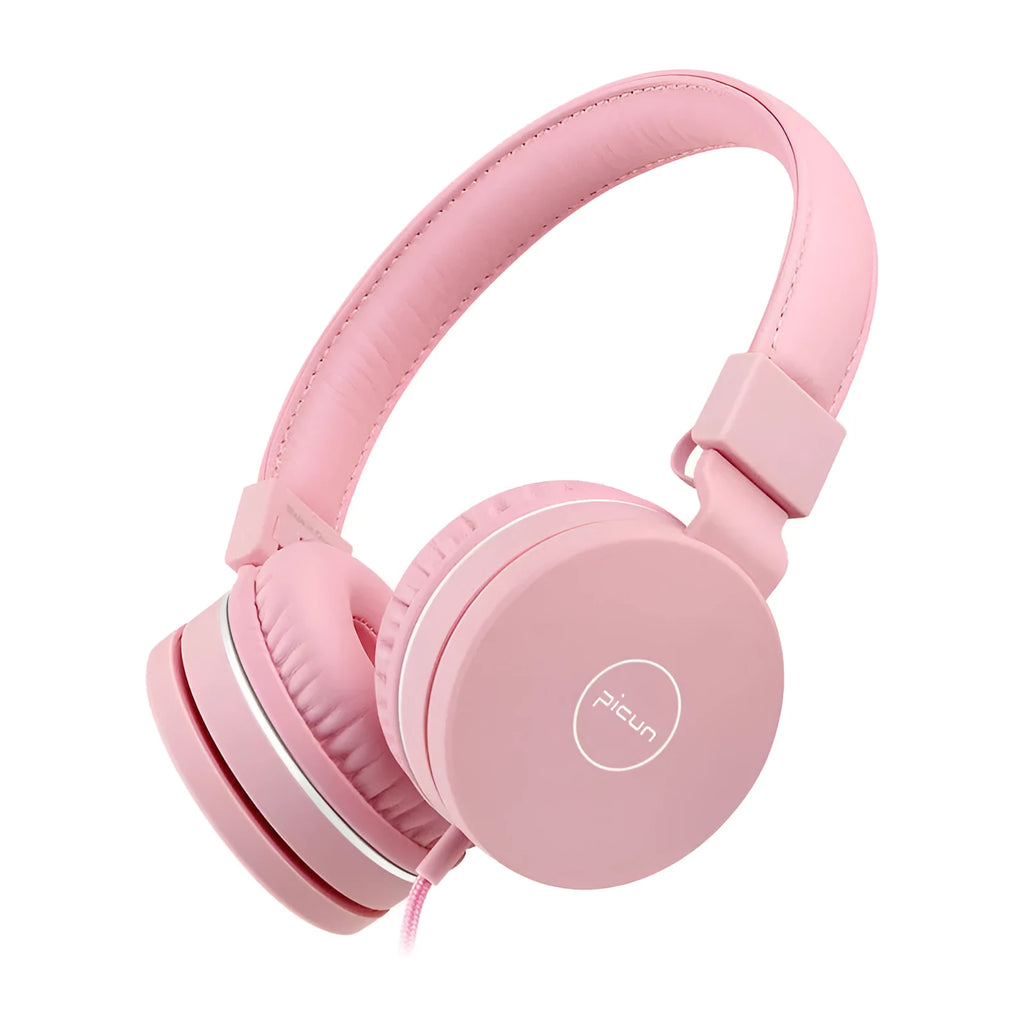 Bengoo C30 wired over-ear headphones with microphone in mint green colour with braided cable