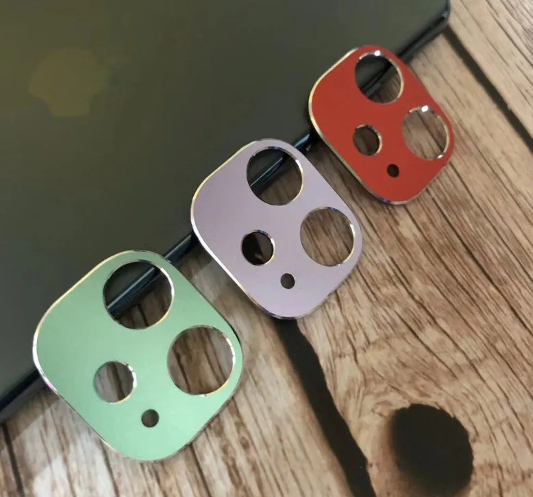 Metal lens protection ring for iPhone 11 and 11 Pro back cover in various colour options