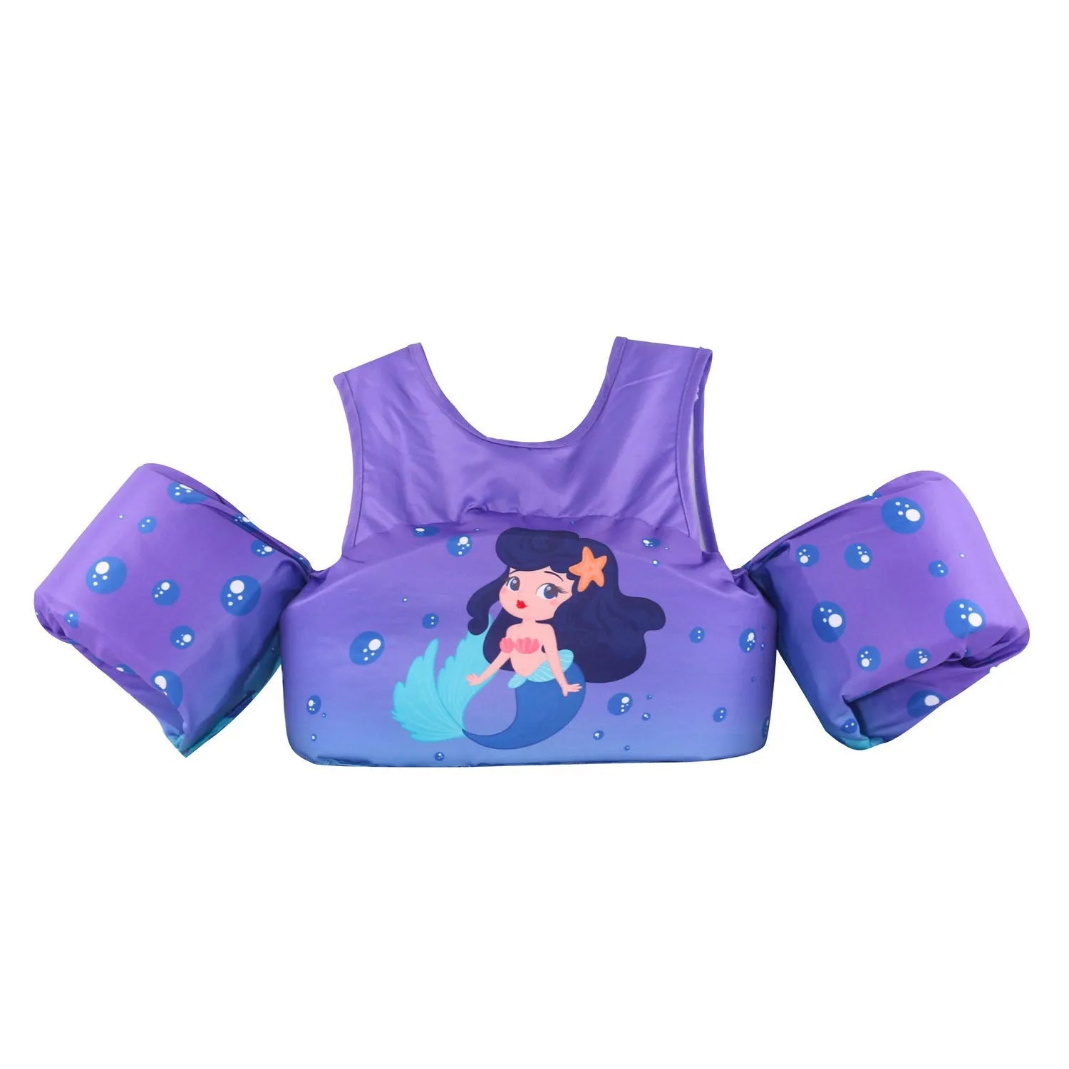 Cartoon children's swimming arm bands with lengthened arm ring design in various patterns including watermelon pineapple and blue crab