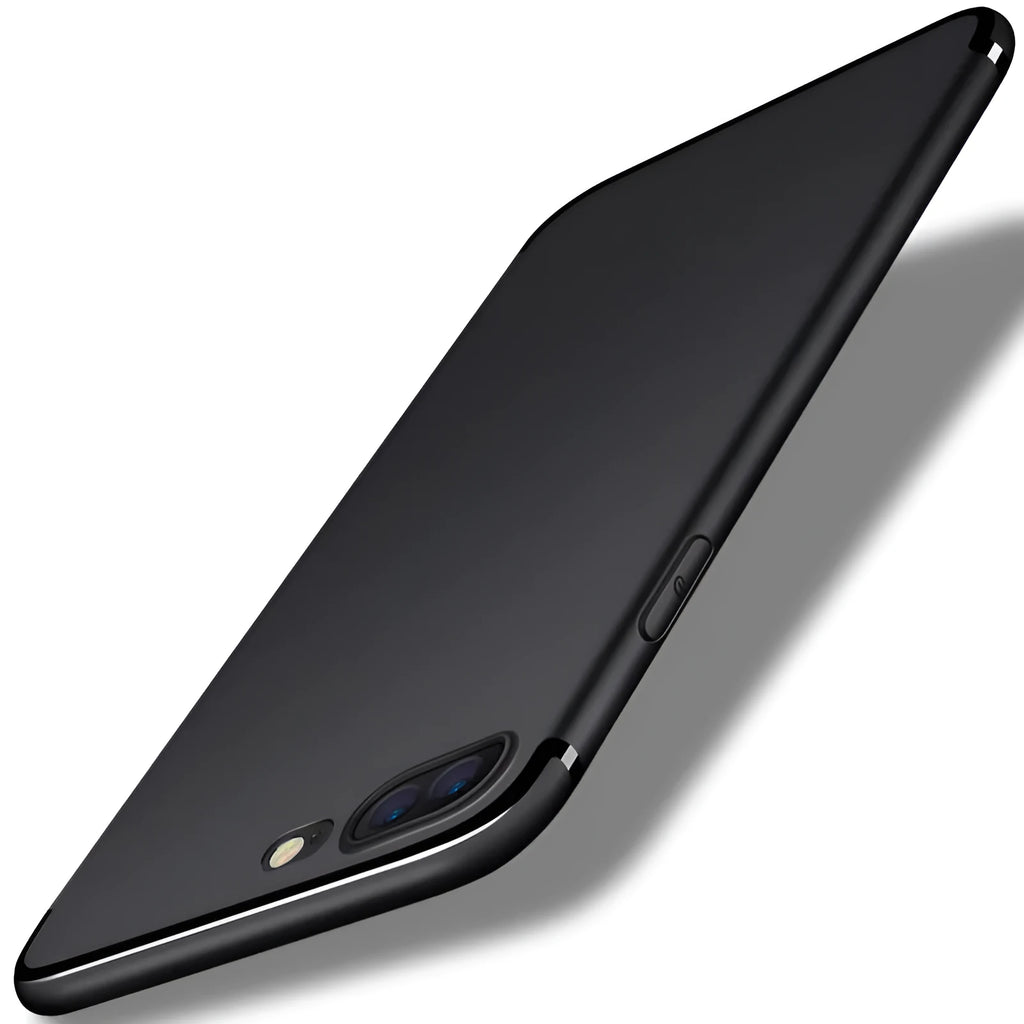 Flexible TPU silicone iPhone case in black, blue, red and white colours compatible with multiple iPhone models
