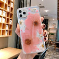 Floral TPU phone case with large flower design for iPhone models