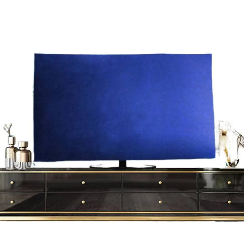 Velvet fabric television cover in pink, black, gray, khaki, dark green, and light blue colours for LCD screens.