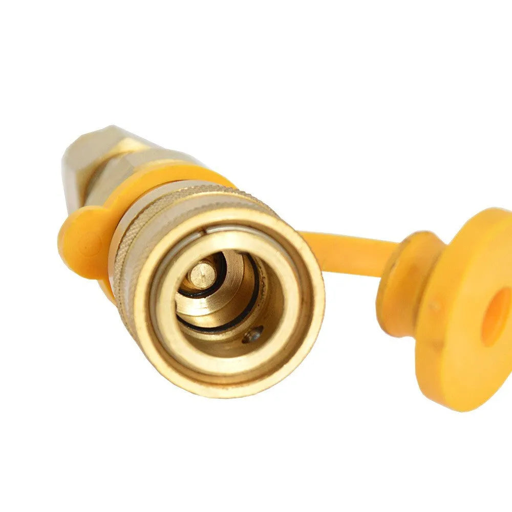 3/8 brass gas propane conversion charging connector with American standard thread, gold colour
