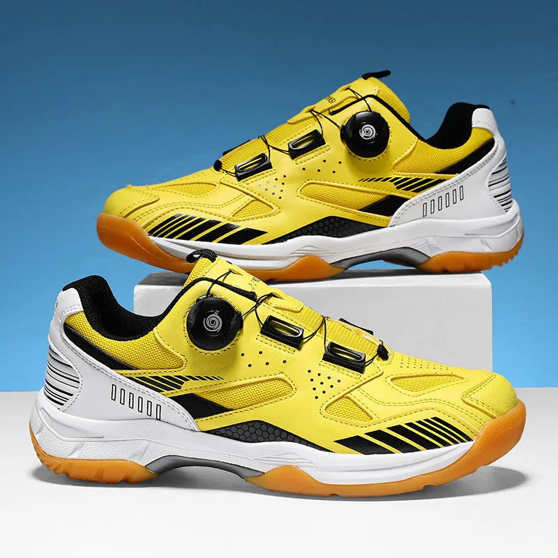 Fashion Personality flat-heel casual sneakers in yellow, shown on a white background.
