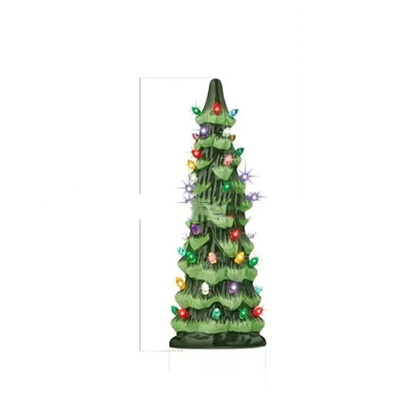 Resin Christmas tree decoration lights in European style with colour or warm light options