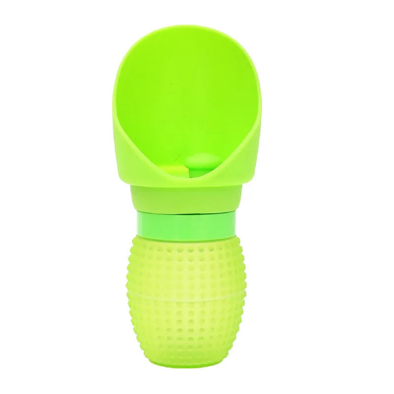 A folded flat and an unfolded silicone pet travel bowl showing its collapsible design.