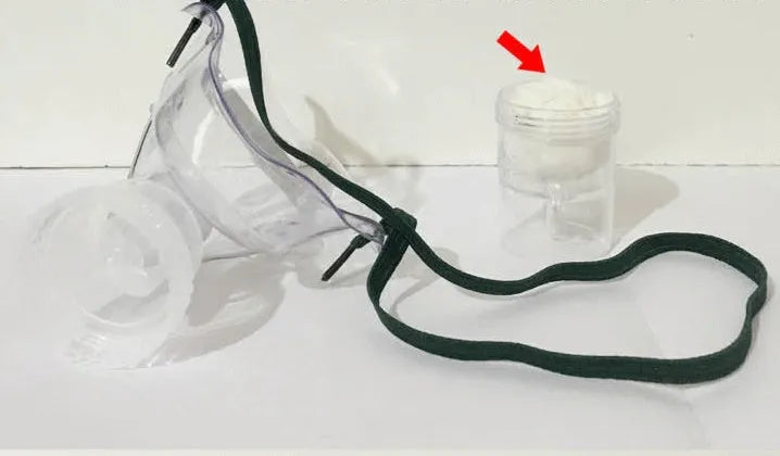 Soft rubber mask aid for securing A-type face masks comfortably behind the ears.