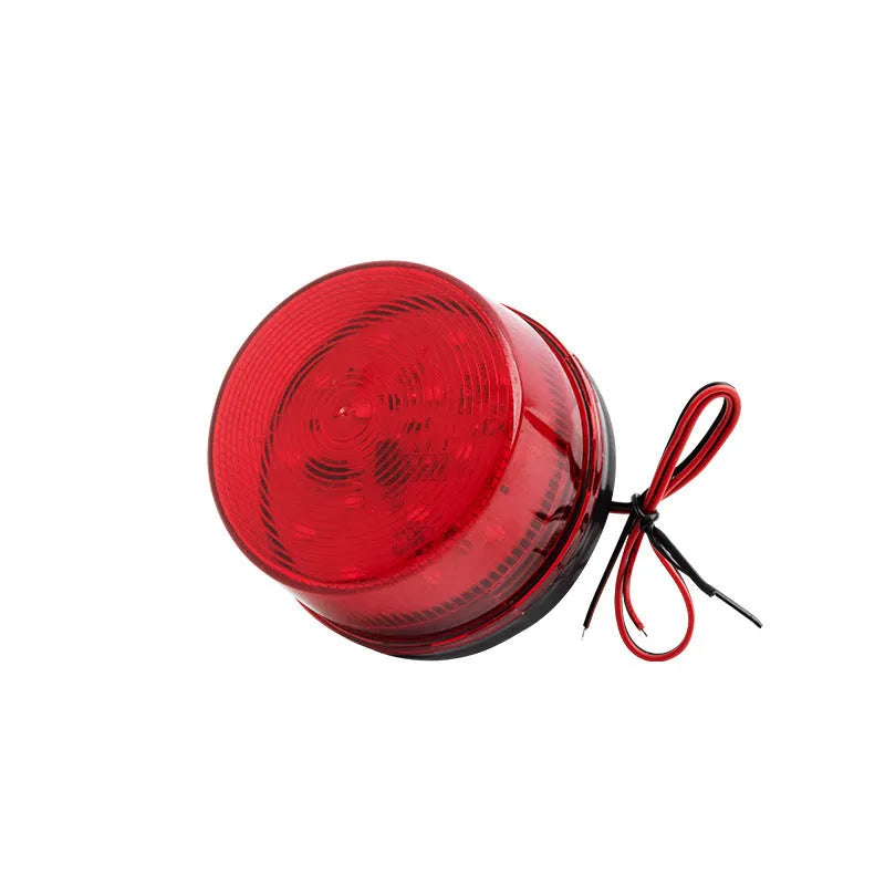 HC-79 small flash 24V warning and alarm light in red, showing compact cylindrical design with base.