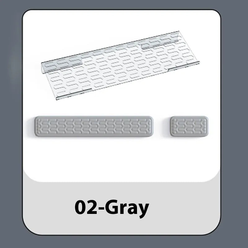 Double-sided ergonomic mouse pad with memory foam wrist rest on a resin base, shown in a solid colour.