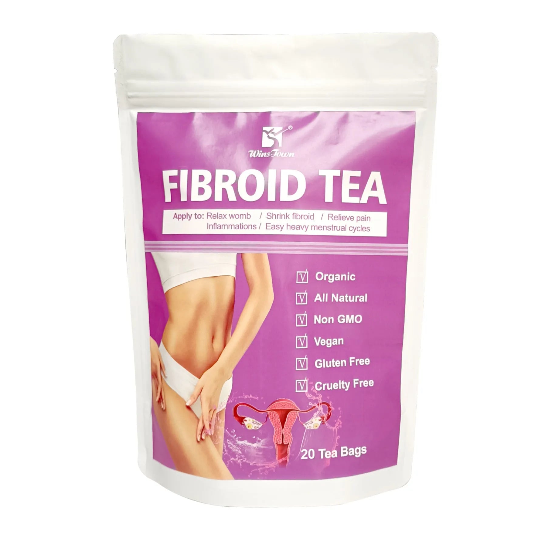 C83 Winstown Fibroid Herbal Tea Bag pack for cold brew.