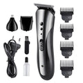 Electric hair clipper with stainless steel blade and black finish