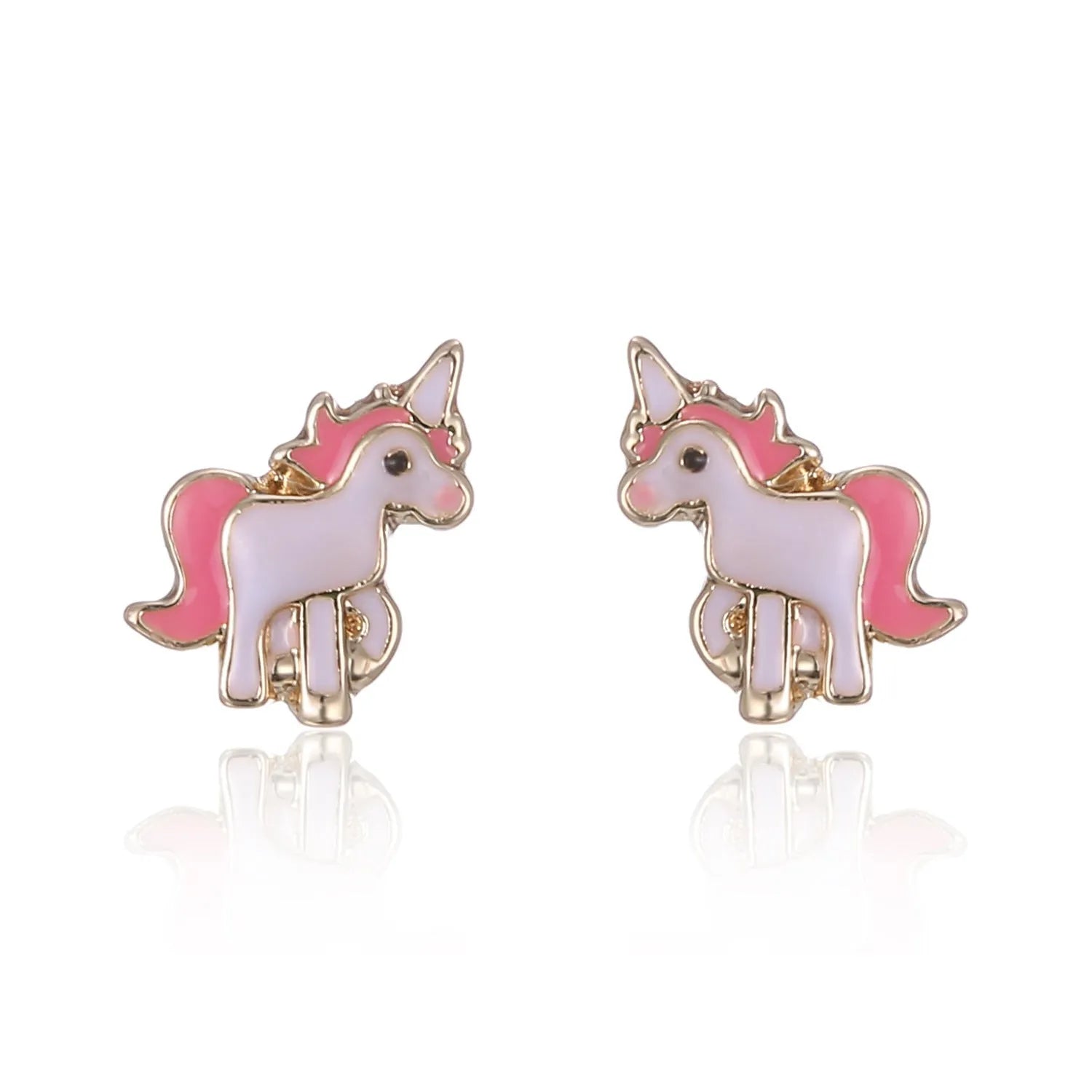 Alloy pony pendant necklace set in gold finish on a 150mm chain