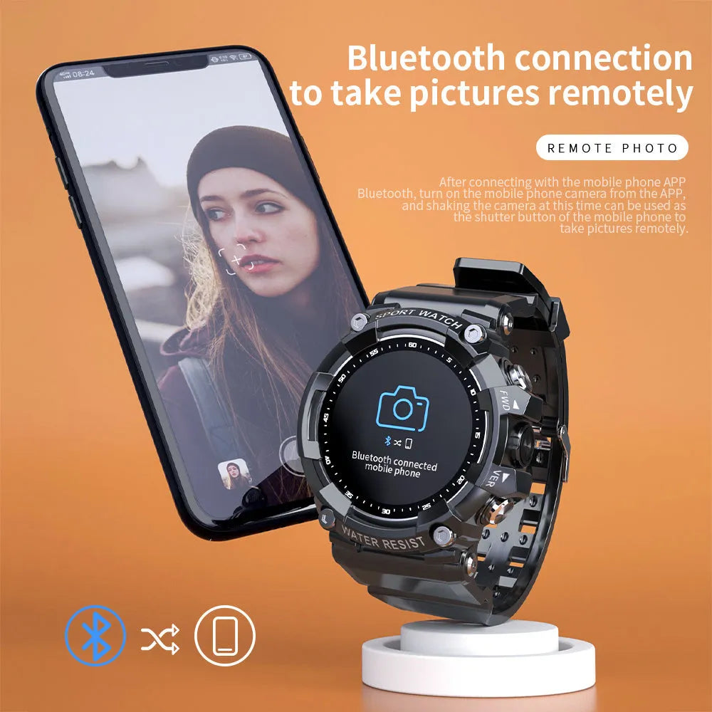ATTACK 3 IP67 waterproof smartwatch in black, pink or white with round colour screen and TPU strap