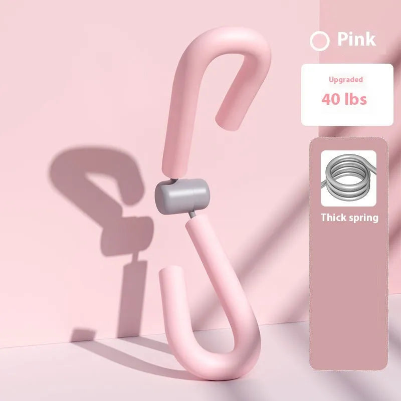 Yoga four-piece fitness set showing leg stretching device, yoga ring, pedal expander and figure eight tension rope