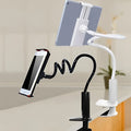Black flexible phone mount holder with suction base and adjustable bendy arm