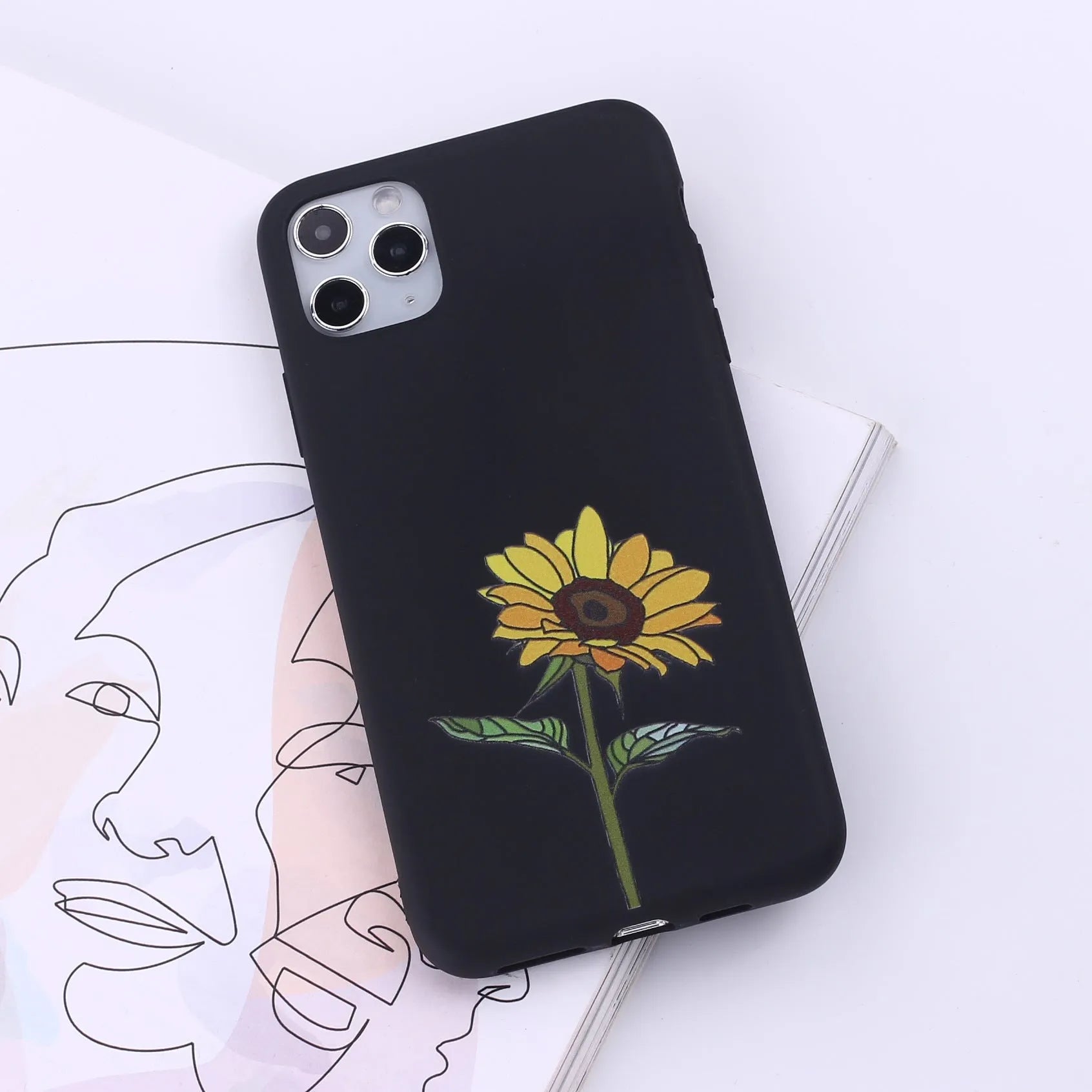 Painted TPU mobile phone back cover case for Apple iPhone in multiple colour options.