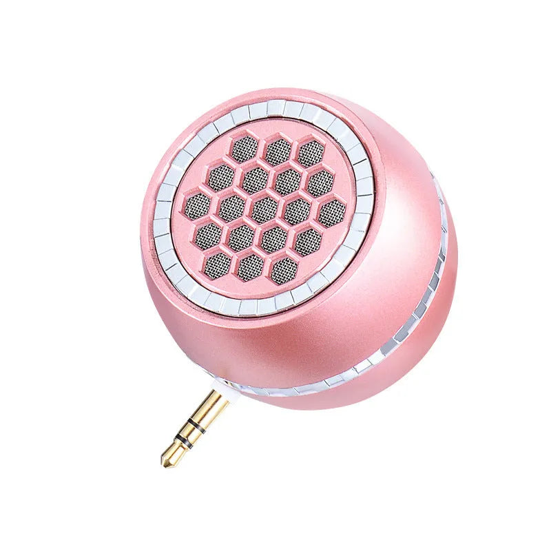 Universal external amplifier speaker in black, rose gold, or local gold with 5V input.