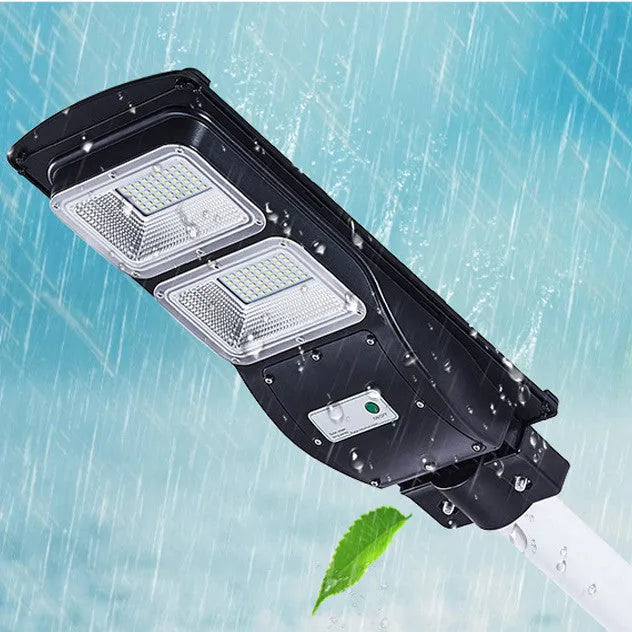 60W integrated solar street light with remote control for outdoor garden and pathway lighting