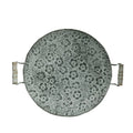 Round wrought iron storage tray in European style with two size options