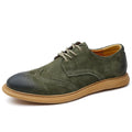 Men's low-top leather business shoes in black with lace-up front and rubber sole