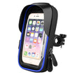 Waterproof mobile phone holder for bicycles with touch screen access in multiple colour options