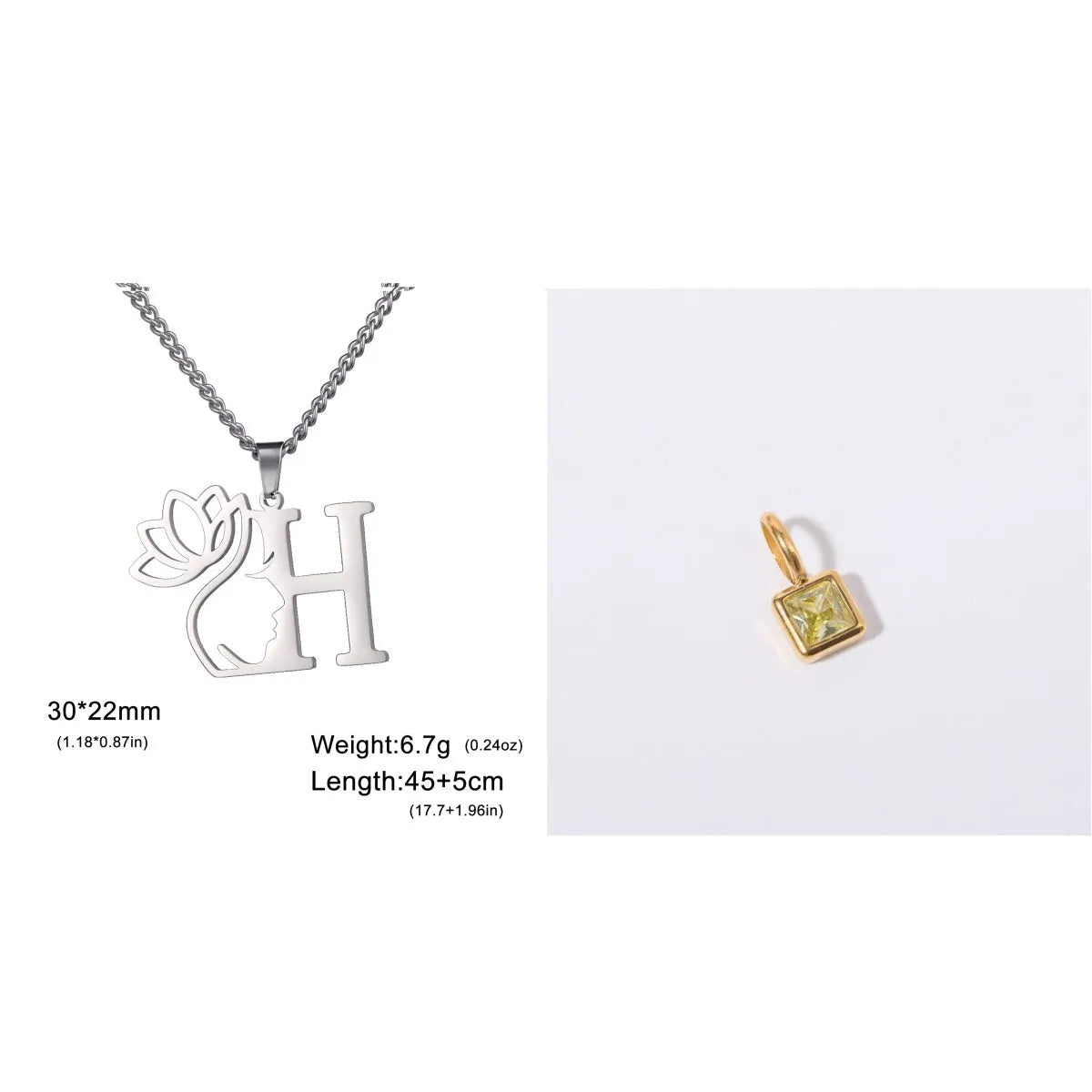Stainless steel cross chain necklace with electroplated finish and single pendant