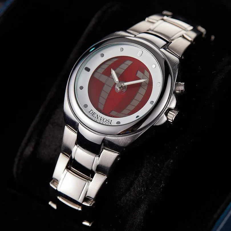 Millennium vintage Y2K digital dual display men's watch with red face and alloy strap