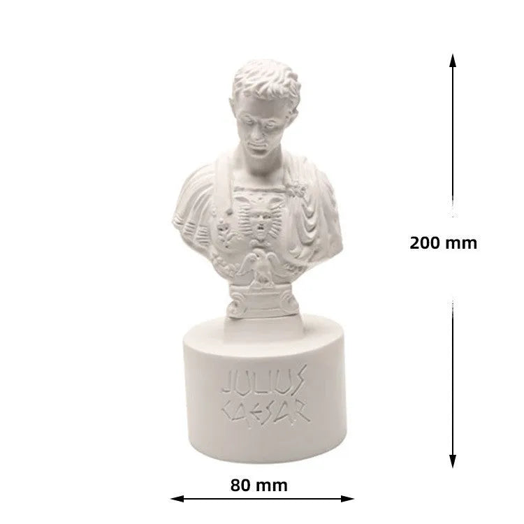 White American creative character synthetic resin pen holder on a desk.