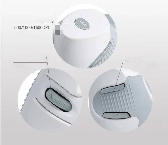 M618 wireless vertical ergonomic mouse in black or white with USB receiver