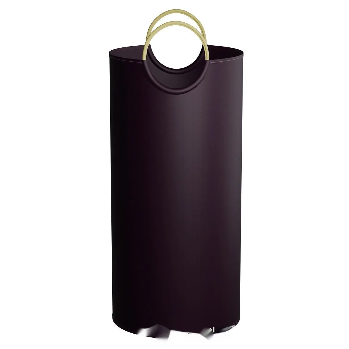 Round portable plastic trash can measuring 38cm wide by 72cm tall