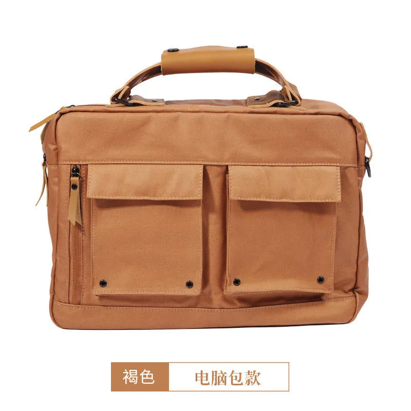 Dpark 14/15 inch laptop bag with shoulder strap in black, brown, or khaki options