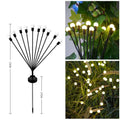 Solar-powered LED garden light with ground spike showing automatic light control for dusk-to-dawn operation