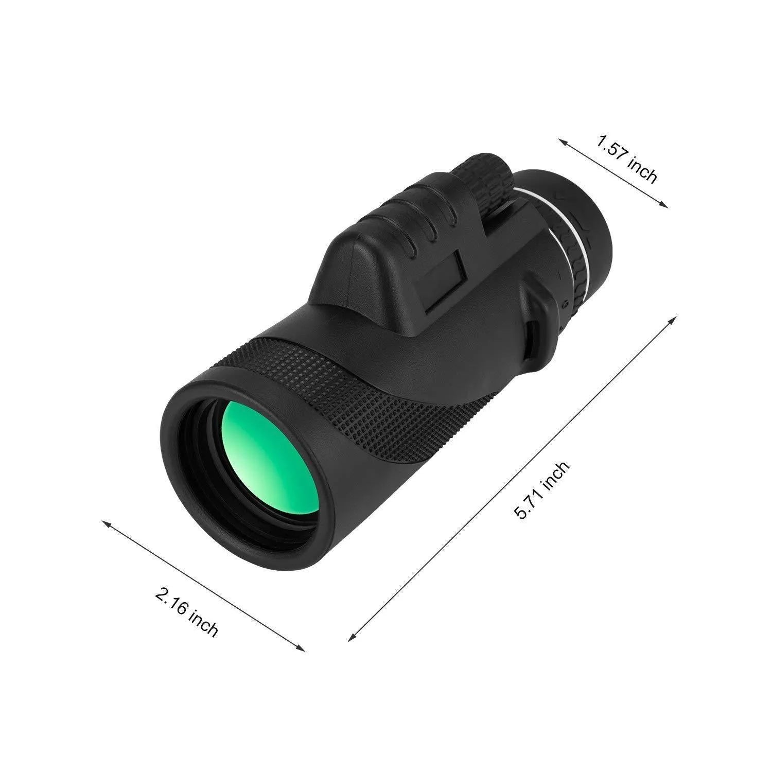 Black HD 40x60 mobile phone monocular telescope with 40x magnification and waterproof design