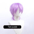 Short red Anime style cosplay wig for men made from high-temperature fibre