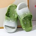 Children's gradient colour PVC summer slippers with non-slip soles in blue, yellow, green, orange, pink or black