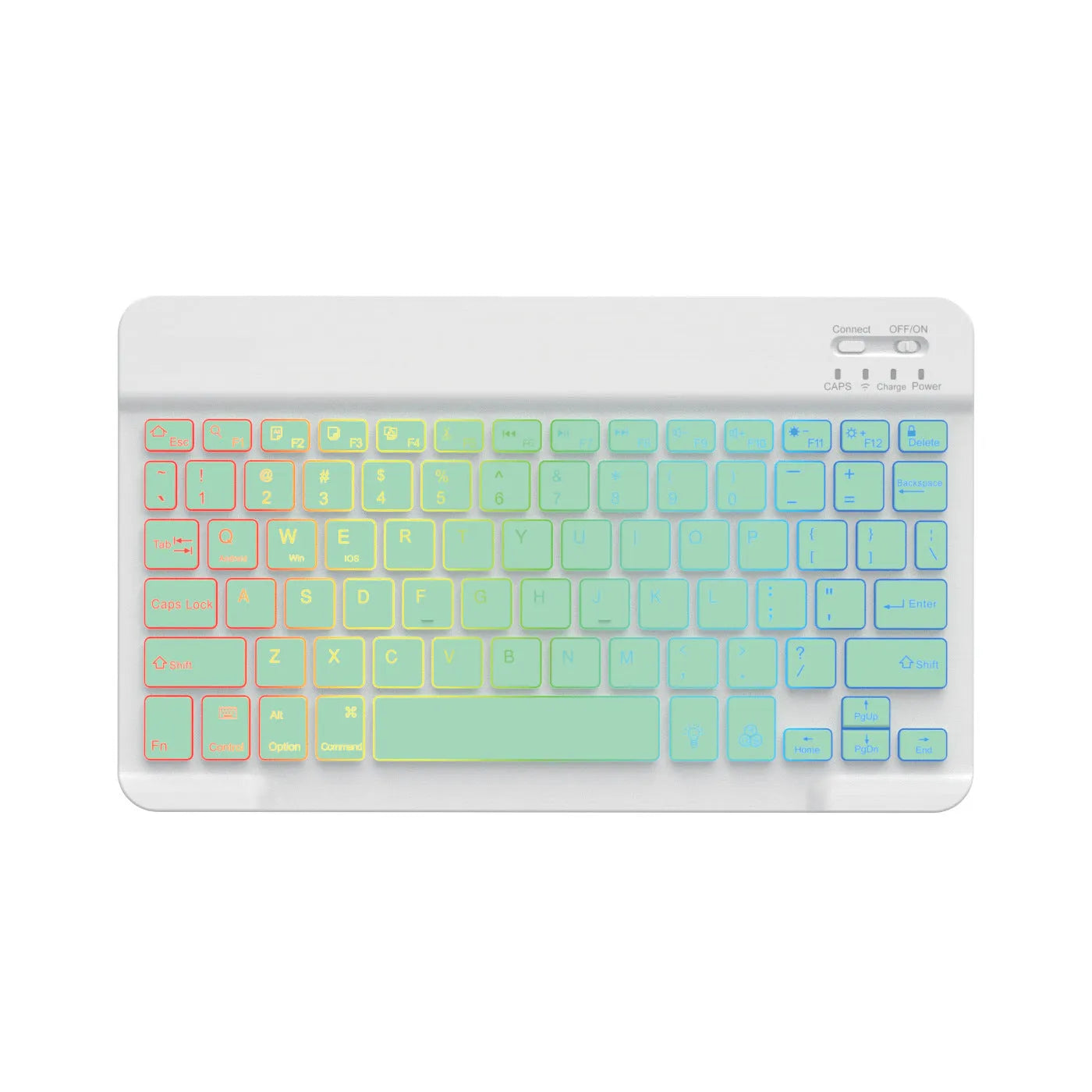 10-inch Bluetooth keyboard with colourful LED backlight for tablets