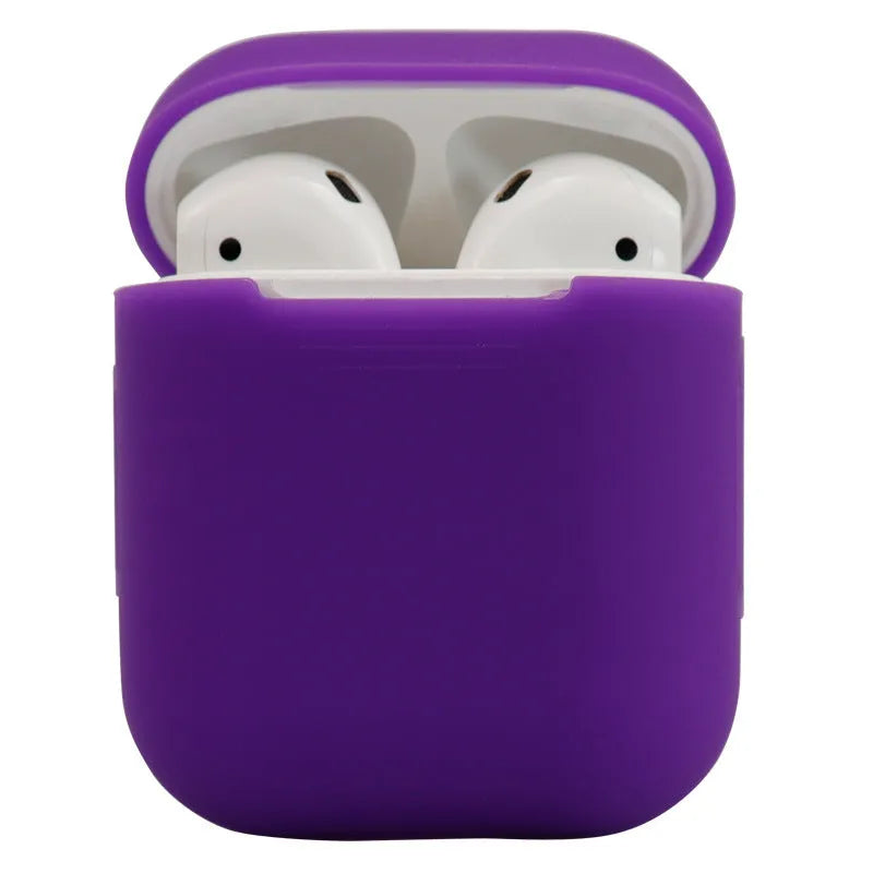 Silicone protective cover for Apple AirPods 2 wireless headphones in various colour options