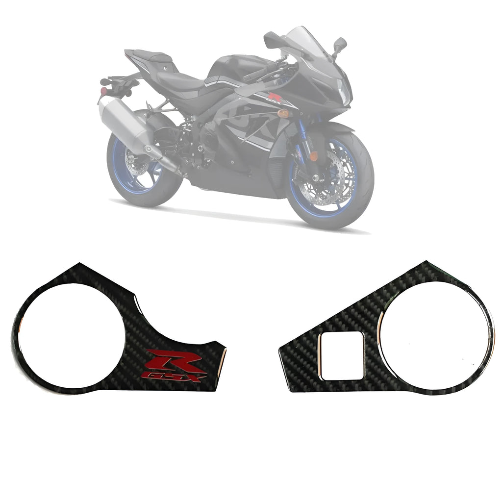 SUZUKI GSXR1000 L1 motorcycle upper connective plate carbon fibre effect adhesive sticker in black