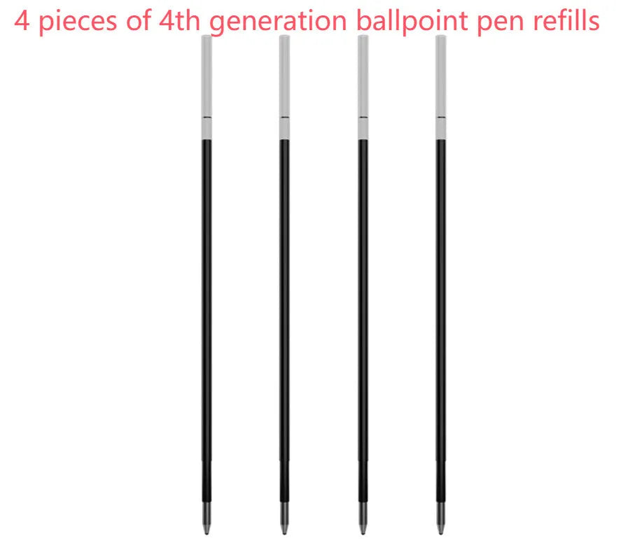 Spiral notebook refill paper set with 64-page forest paper inserts and metal-core ballpoint pen refills