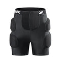 Black spandex hip protection pants with NBR foam padding for roller skating and skateboarding safety